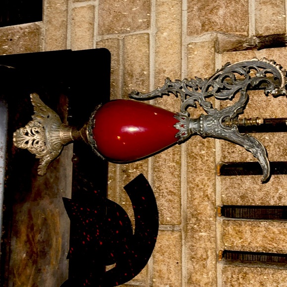 French Antique Porcelain Mantle Ewer 23 Inches - Picture 2 of 2